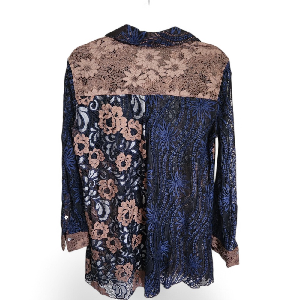 John Mark Womens Patchwork Button‎ Up Tunic Top S… - image 15